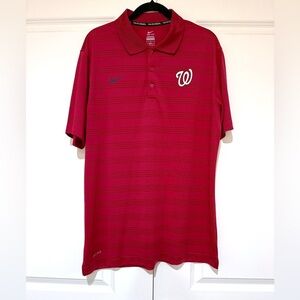 Nike Polo Shirt Men Large Adult Athletic Dri Fit Golfer Washington